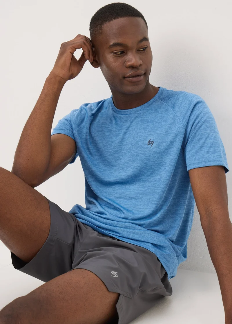 Matalan Souluxe Blue Two Tone T-Shirt