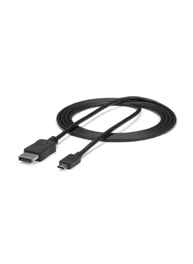 StarTech .com 6ft/1.8m USB C to DisplayPort 1.2 Cable 4K 60Hz - USB-C to DP Adapter HBR2 - USB Type-C DP Alt Mode to DP Monitor Video Cable (CDP2DPMM6B) - Limited stock, see similar item CDP2DP2MBD
