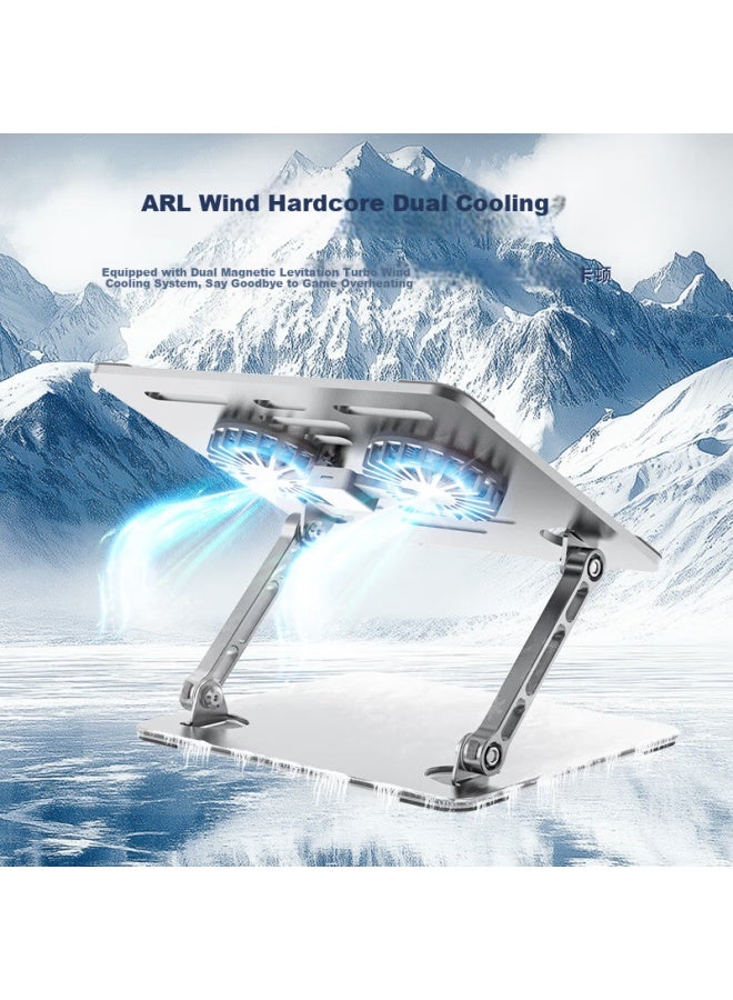 Atscore Laptop Stand Cooling Pad With Fan, Portable Suspended Stand And Cooling Two-in Compatible With Huawei, Lenovo, Xiaomi, Apple And Others - Image 1