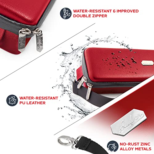 Quiver Time Red Bolt Card Carrying Case fits PM Cards and other TCG Games Storage Bag for PlayingTrading Cards and Deck Box Straps Dividers 100 Apollo Card Sleeves - Image 5