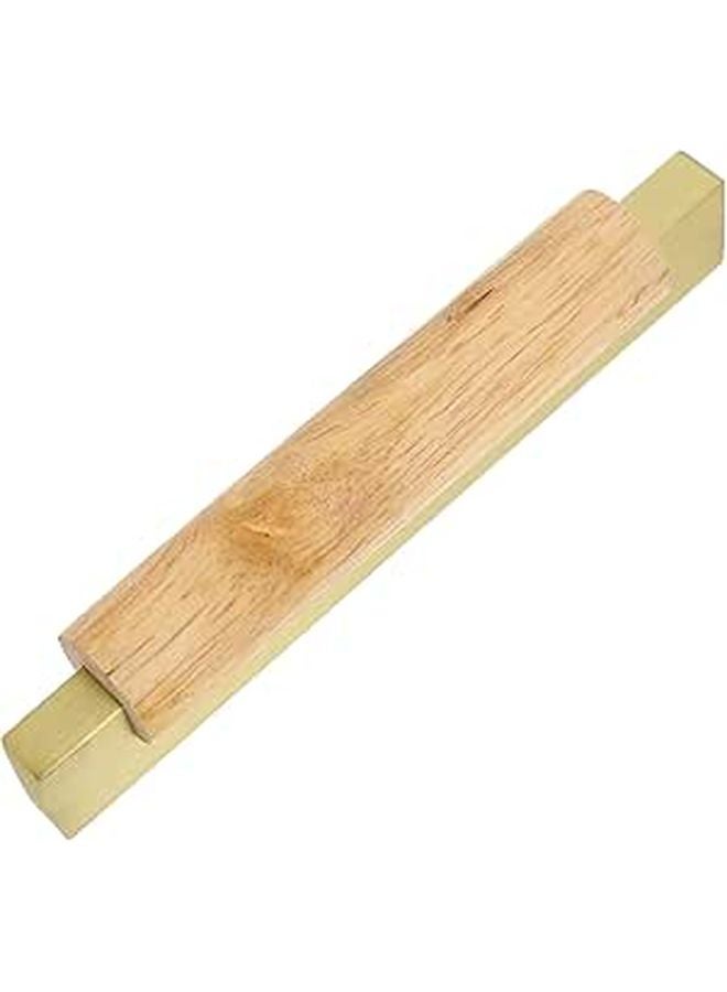 Solid Wood Cabinet Handles 96mm Hole Spacing Gold Finish Aluminum Base Drawer Pulls - Image 1