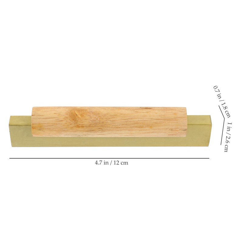 Solid Wood Cabinet Handles 96mm Hole Spacing Gold Finish Aluminum Base Drawer Pulls - Image 3