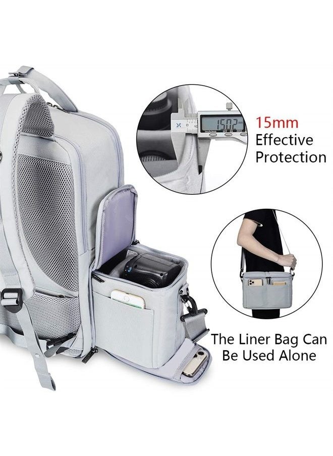 Caden DSLR Camera Backpack Bag Waterproof Anti Theft with 15.6 inch Laptop Compartment, USB Charging Port, Tripod Holder, Rain Cover, Inner Case, Compatible for Sony Canon Nikon Olympus  - Image 3