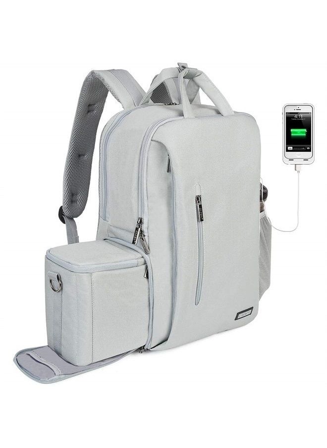 Caden DSLR Camera Backpack Bag Waterproof Anti Theft with 15.6 inch Laptop Compartment, USB Charging Port, Tripod Holder, Rain Cover, Inner Case, Compatible for Sony Canon Nikon Olympus  - Image 1