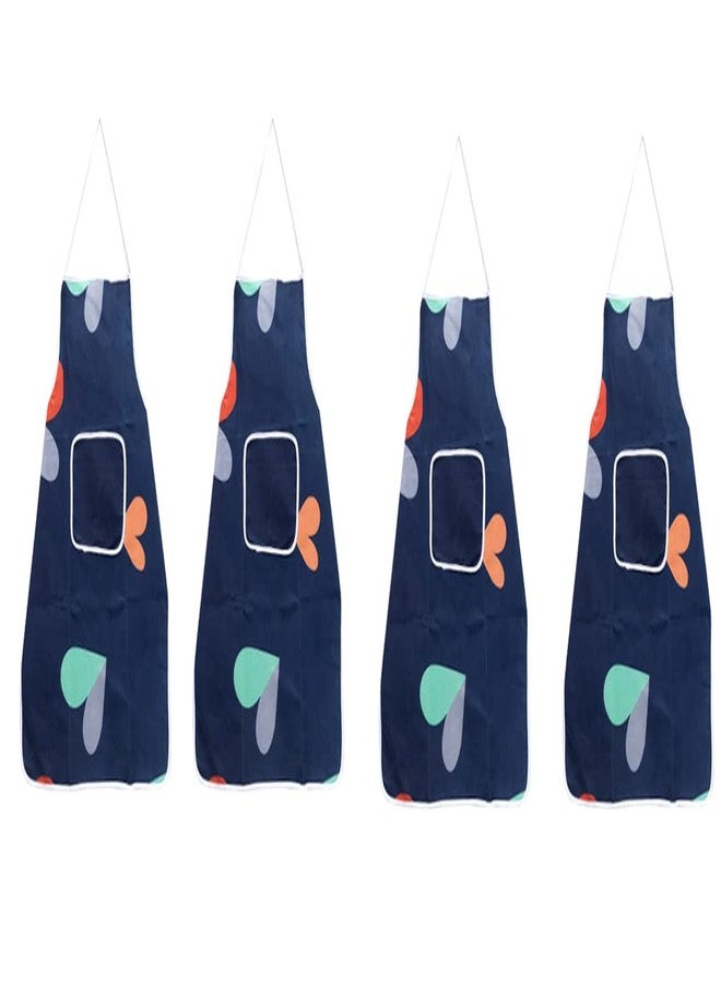 AAZEEM Cotton Kitchen Apron with Front Pocket Waterproof Back Restaurant For Men & Women UNISEX -(Pack of 4) - Image 1