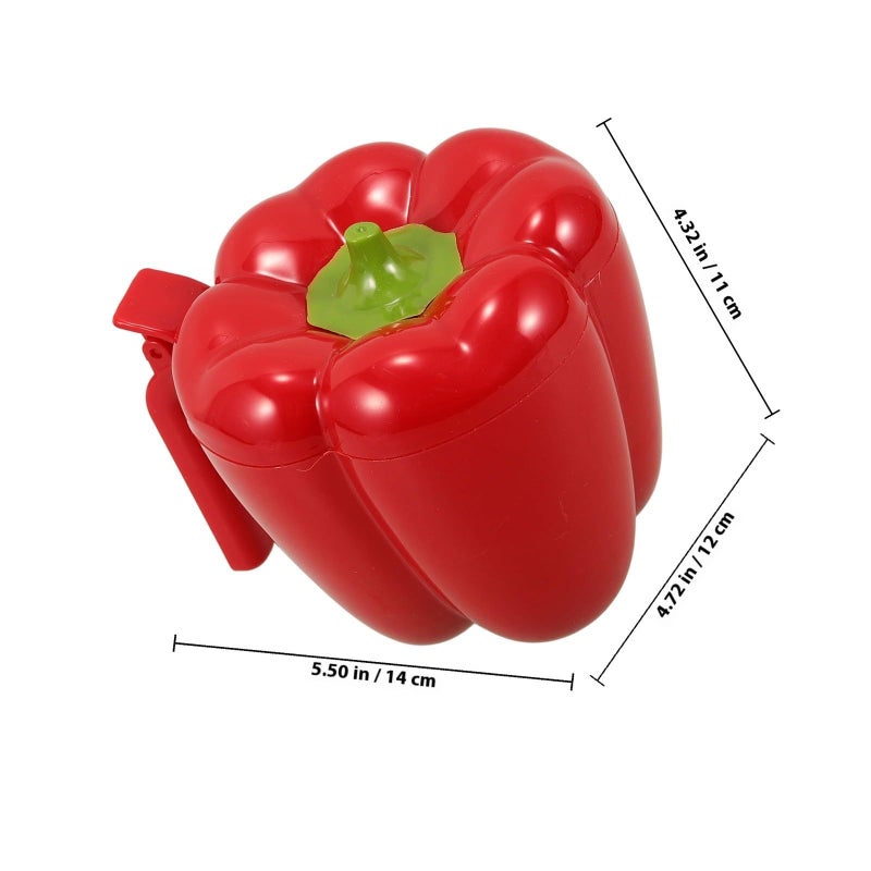 Red 4 Compartment Spice Box With Lid Kitchen Seasoning Organizer For Salt Pepper Sugar Storage - Image 3