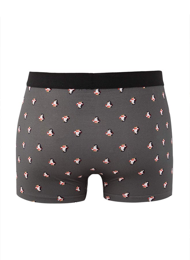 trendyol Multicolored 3Pack Patterned/Solid Cotton Boxer - Image 5