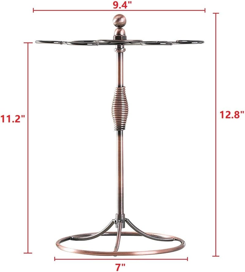 GeLive Bronze Wine Glass Holder Stand, Antiqued Countertop Freestanding Stemware Drying Rack, Artistic Tabletop Glass Display Hanger With 6 Hooks for Home and Bar Storage - Image 5