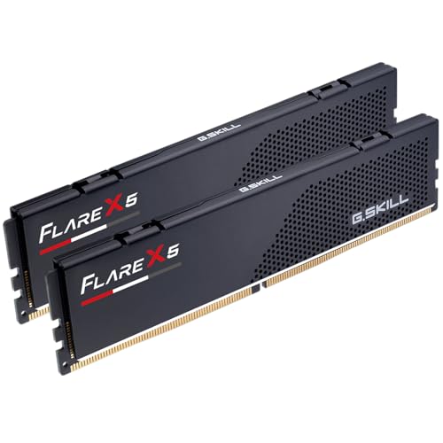 G.SKILL Flare X5 Series DDR5 RAM (AMD Expo & Intel XMP 3.0) 128GB (2x64GB) 6000MT/s CL36-44-44-96 1.25V Desktop Computer Memory U-DIMM - Matte Black (F5-6000J3644D64GX2-FX5) - Image 1