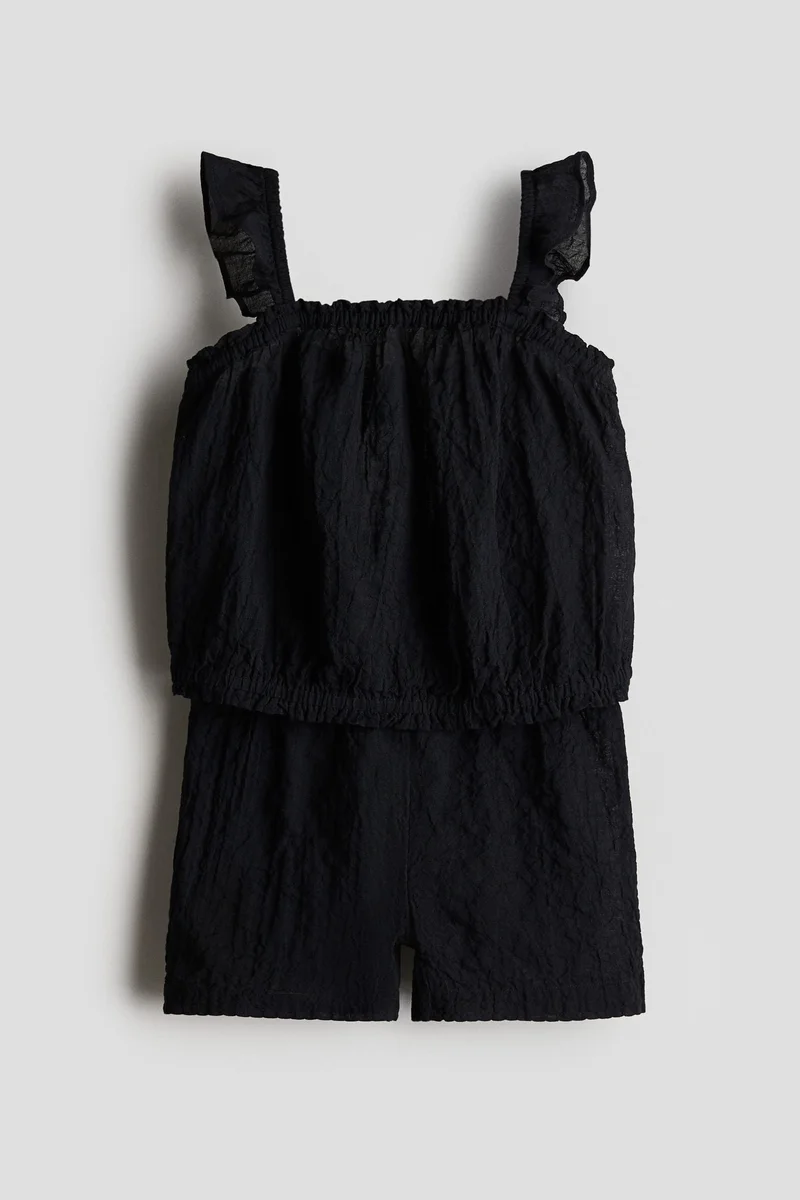 H&M 2-piece crinkled cotton set