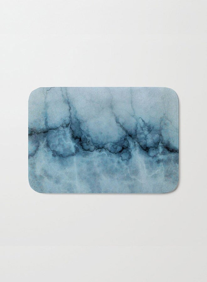 NIBEMINENT Marble Pattern Anti-Skid Doormat Blue 40 x 60cm
