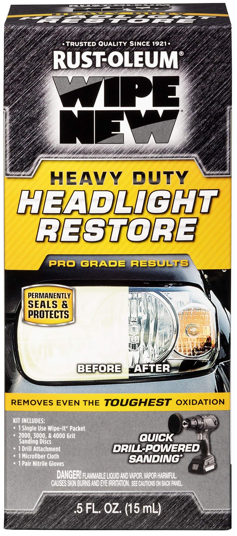 RUST-OLEUM RustOleum 327489 Wipe New Heavy Duty Headlight Restore