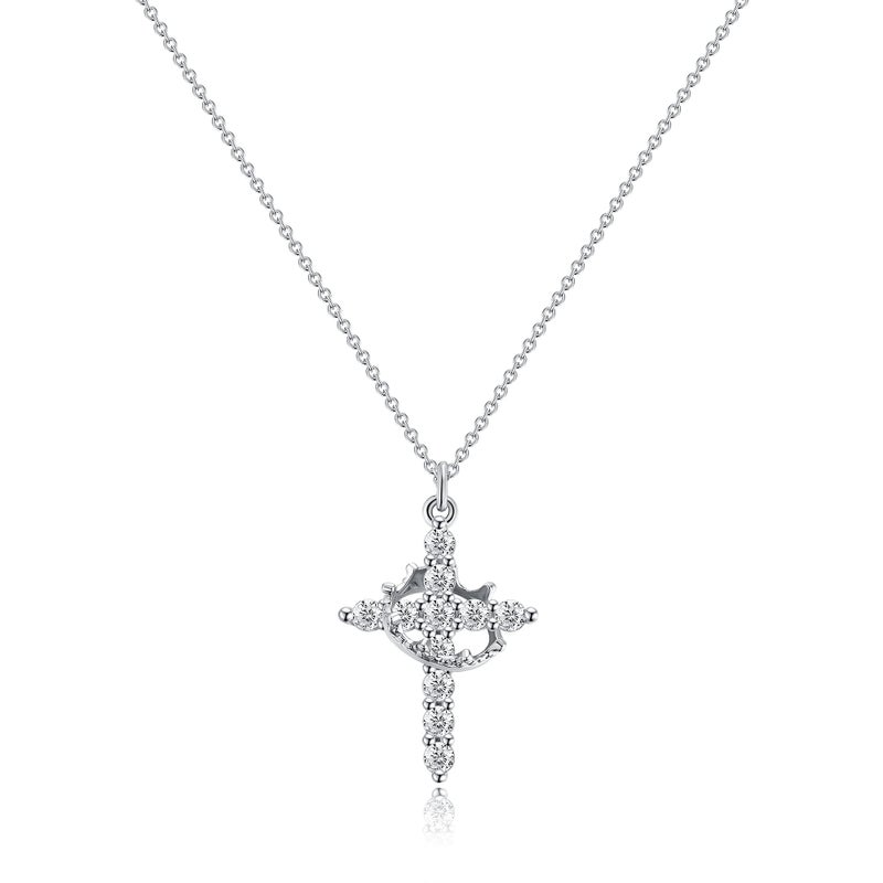 Tewiky Valentine Christian Gift Cross Necklace for women-14k Gold Plated/Silver Plated Pendant Necklaces Cute religious Trendy Necklace Baptism Jewelry for Women - Image 1