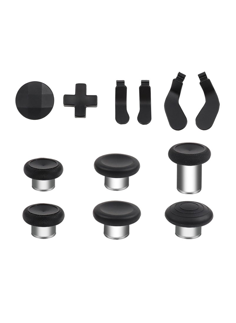 General XboxOne Elite 2nd Generation Handle Replacement Parts Metal Rocker Mushroom Head Pick Cross Arrow Keys (6-piece set black) 