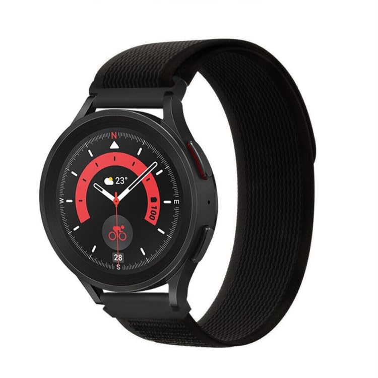 EDNITA 20mm SmartWatch Strap Nylon Trail Loop For Amazfit Bip/Lite/GTS/Mini/GTR 42mm-Black-Pack Of 1 - Image 5