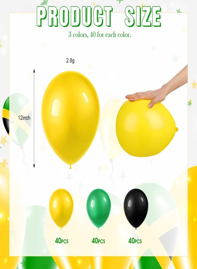 Sratte 120 Pcs Juneteenth Day Balloons Jamaica Latex Balloons Bulk 12 Inch Black Yellow Green Decor for Black History Month Independence Freedom Day Decorations Birthday Party Favors - Image 2
