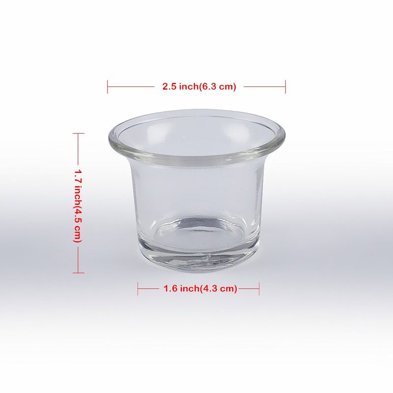 BANBALLON Clear Chunky Glass Lip Votive Candle Holders Tealight Votive Cups for Wedding Proposal, Spa, Aromatherapy, Meditation, 6 Counts by Shxstore - Image 2
