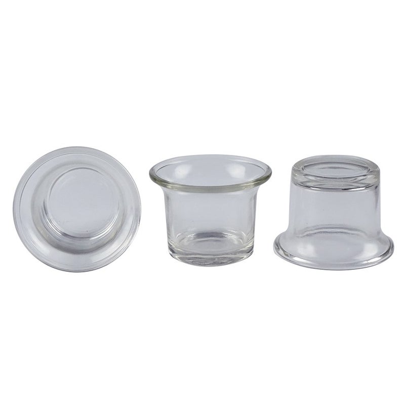 BANBALLON Clear Chunky Glass Lip Votive Candle Holders Tealight Votive Cups for Wedding Proposal, Spa, Aromatherapy, Meditation, 6 Counts by Shxstore - Image 3