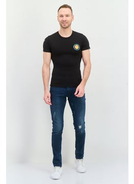 VANS Men Classic Fit Crew Neck  Short Sleeves Graphic Print T-shirt, Black  - Image 2