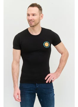 VANS Men Classic Fit Crew Neck  Short Sleeves Graphic Print T-shirt, Black  - Image 1