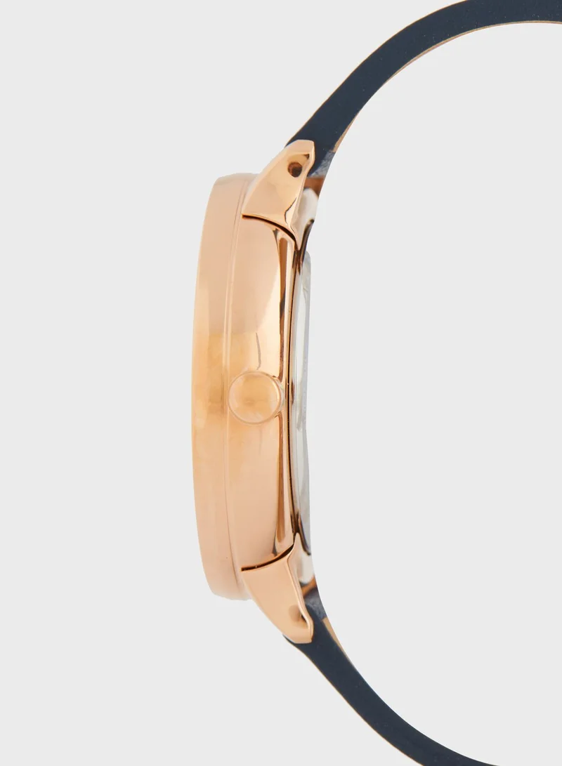 Skagen Riis Pu Strap Analog Watch