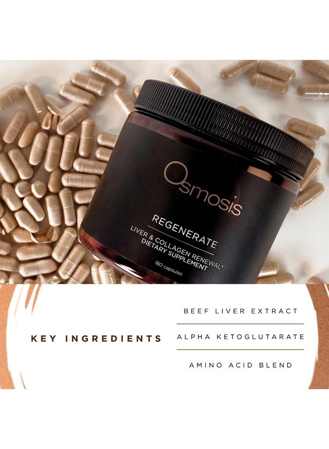 Osmosis OSMOSIS Regenerate Daily Liver and Collagen Supplement, Vitamins A C D and E, for Men and Women, 180 Count  - Image 3