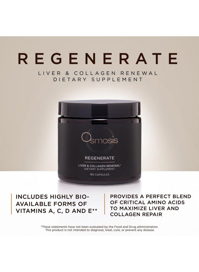 Osmosis OSMOSIS Regenerate Daily Liver and Collagen Supplement, Vitamins A C D and E, for Men and Women, 180 Count  - Image 2
