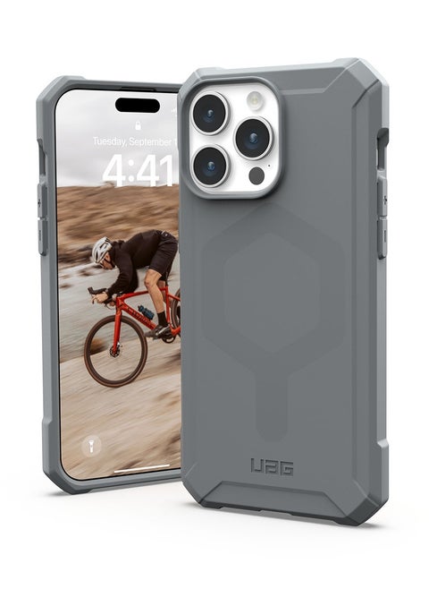 UAG Essential Armor MagSafe for iPhone 15 Pro Max case cover [15 Feet Drop tested] MagSafe compatible - Silver