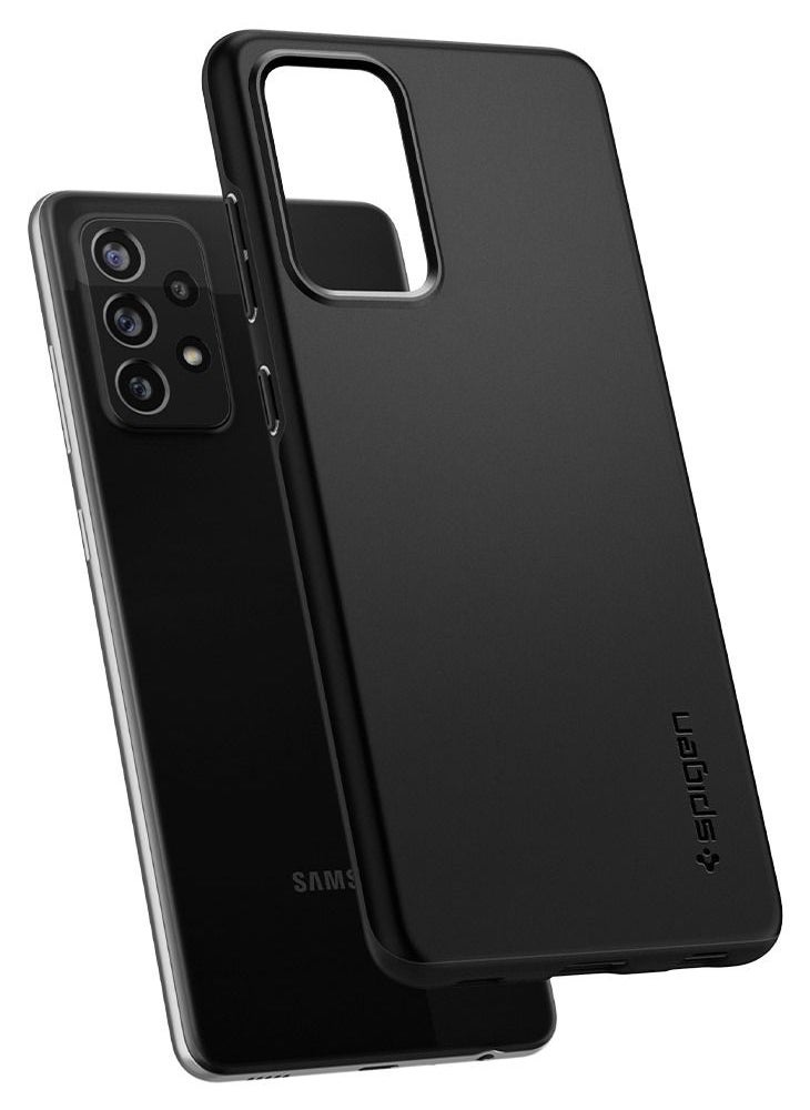 Spigen - Thin Fit for Samsung Galaxy A72 Case Cover - Black - Image 1