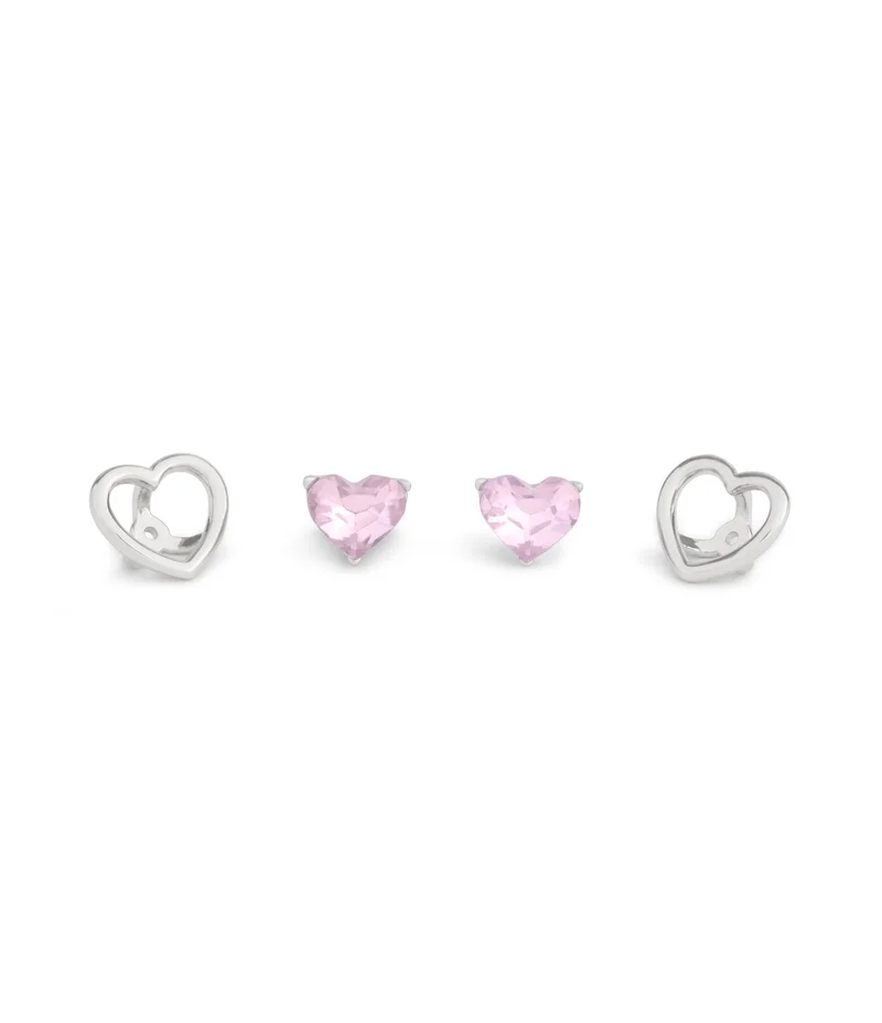 COACH Halo Heart Stud Earrings