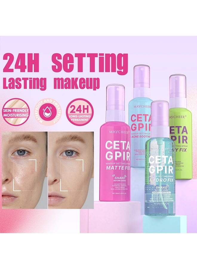 MAYCHEER Matte Fix,Makeup Setting Spray，24H Mstte Lock Power Oil ,Finishing Spray Long Lasting Face Mist Makeup Setting Spray - Matte Fix -60ml - Image 3