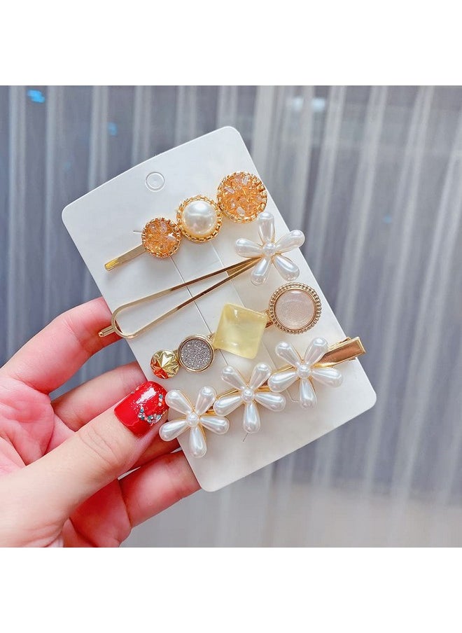 S SNUOY - 15Pcs Pearl Hair Clips Handmade Hair Barrettes Pearl Starfish Hairpin Set Headwear Accessories For Women And Girls - Image 1