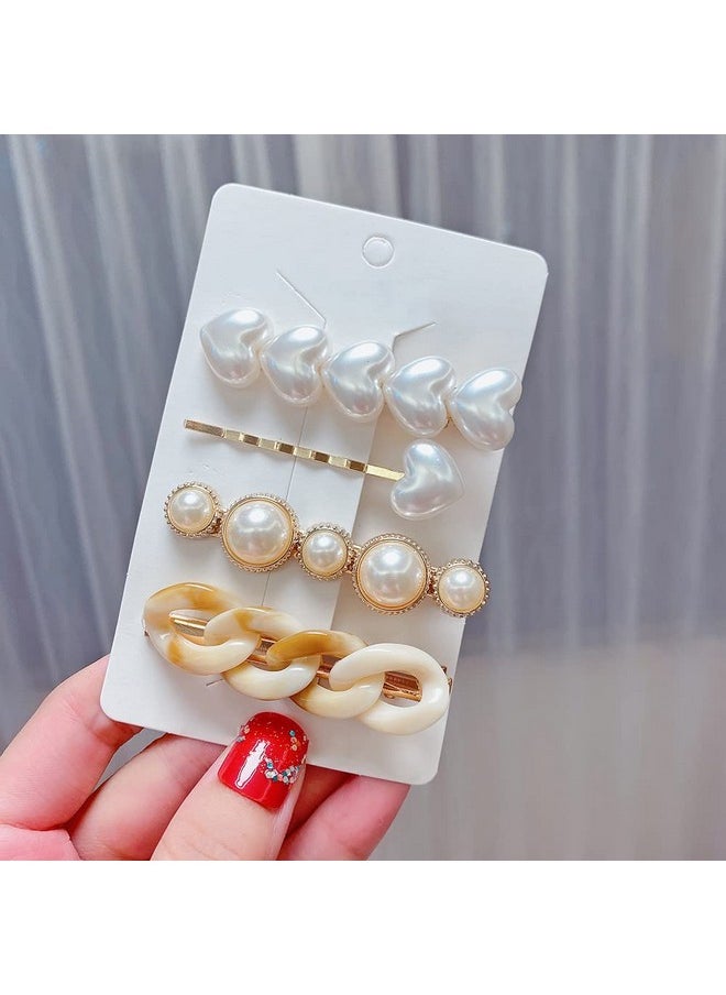 S SNUOY - 15Pcs Pearl Hair Clips Handmade Hair Barrettes Pearl Starfish Hairpin Set Headwear Accessories For Women And Girls - Image 1