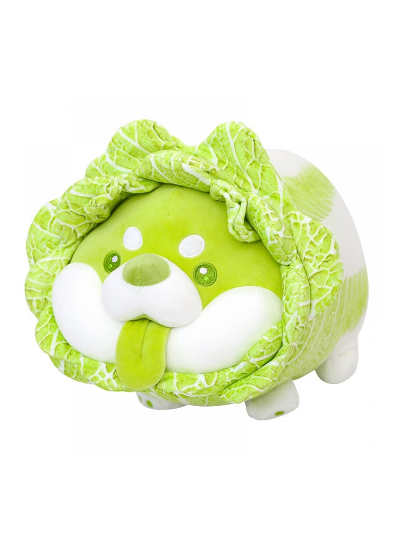 20cm Cabbage Dog Plush Toys Pillow Figure, Give To The Children Birthday Present (Green)  - Image 1