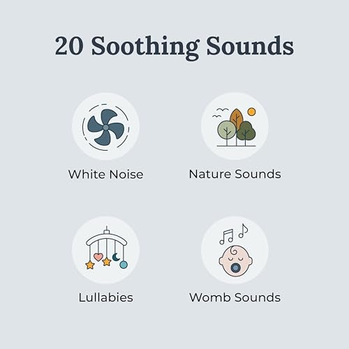 Yogasleep Baby Soundscene White Noise Sound Machine, 20 Relaxing Sounds & Lullabies, Starry Night Light Projector, Bedroom Decor for Infant, Toddler & Kids, Noise Canceling & Sleep Aid, Registry Gift - Image 4