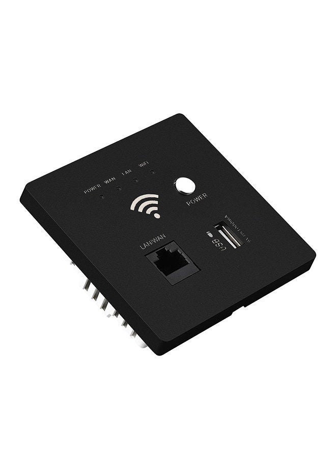 In-Wall Wireless WiFi Router 300M AP Access Point WiFi Router USB-Charging Socket Wall Mount Wi-Fi AP Router with WPS Encryption