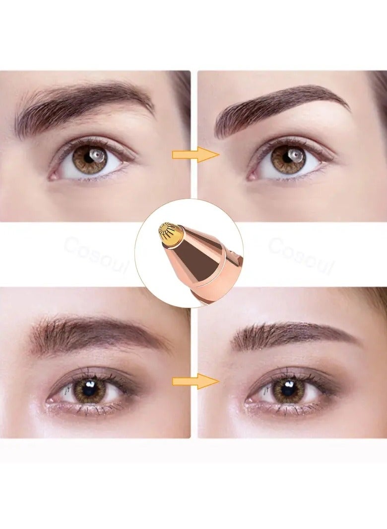 أوريتي أداة تقليم الحواجب القابلة لإعادة الشحن لإزالة شعر الوجه للنساء أداة إزالة الشعر غير مؤلمة وفعالة - Image 4