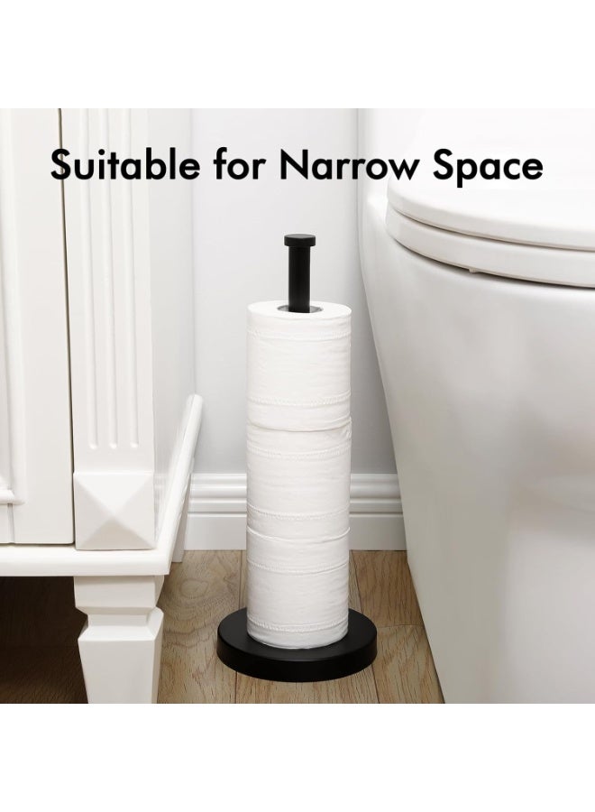 كيس حامل ورق التواليت، حامل ورق التواليت قائم بذاته من الفولاذ المقاوم للصدأ، حامل لفات ورق التواليت، تخزين ورق التواليت للحمام غير لامع - Image 5