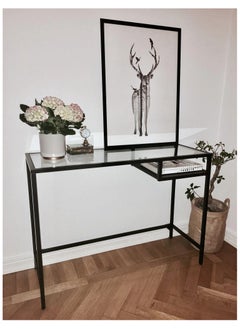 HXDream HXDream Glass Entryway Table,Glass Sofa Table,Glass console table, glass display stand,Suitable for living room, corridor, bedroom, and study room  - Image 1