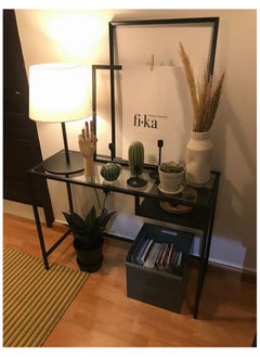 HXDream HXDream Glass Entryway Table,Glass Sofa Table,Glass console table, glass display stand,Suitable for living room, corridor, bedroom, and study room  - Image 2