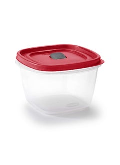 Rubbermaid Dishwasher and Microwave Safe Food Storage Container Clear and Red 1.6 L 6137715  - Image 2