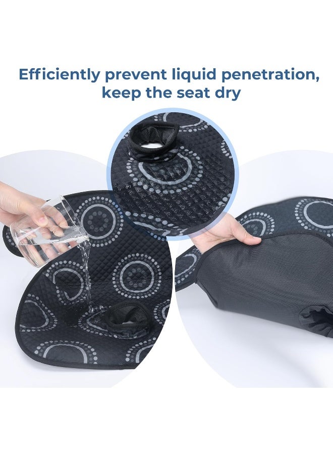 COOLBEBE Car Seat Protector for Potty Training, 2 Pack Dry Waterproof Car Seat Liner Toilet Training for Baby Infant Toddler, Piddle Pads Cover Car Seat Pad for Strollers & Carseat (Black,2PC) - Image 3