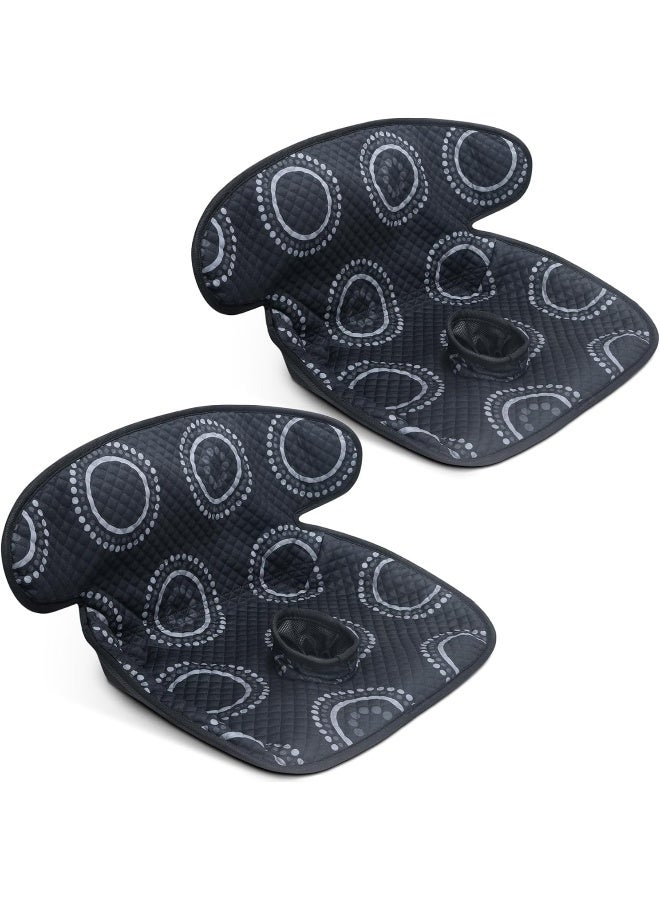 COOLBEBE Car Seat Protector for Potty Training, 2 Pack Dry Waterproof Car Seat Liner Toilet Training for Baby Infant Toddler, Piddle Pads Cover Car Seat Pad for Strollers & Carseat (Black,2PC) - Image 1