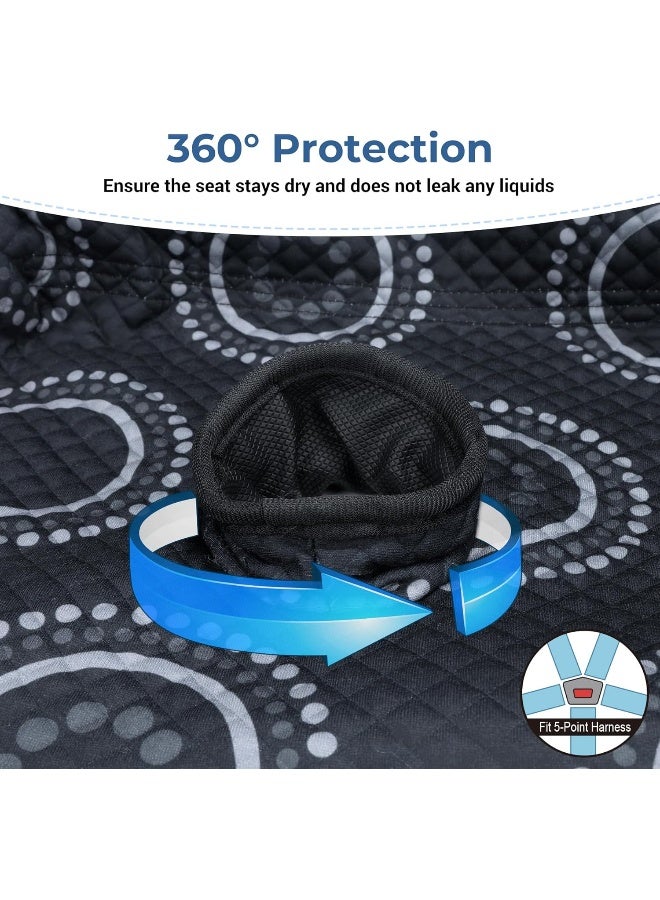 COOLBEBE Car Seat Protector for Potty Training, 2 Pack Dry Waterproof Car Seat Liner Toilet Training for Baby Infant Toddler, Piddle Pads Cover Car Seat Pad for Strollers & Carseat (Black,2PC) - Image 5