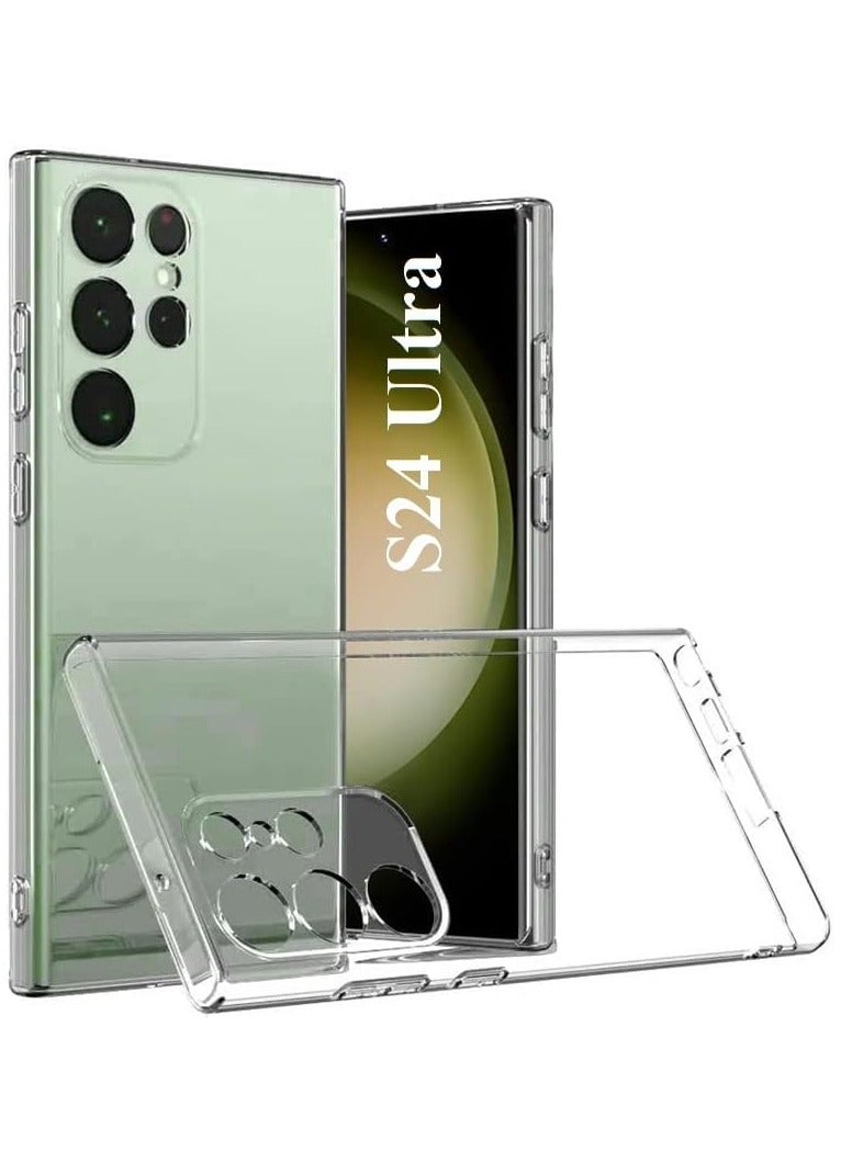 MIGOFAST S24 Ultra Case Clear Slim Thin Flexible TPU with Scratch-Resistant Gel Rubber Soft Silicone Protective Phone Case Cover Galaxy S24 Ultra Clear - Image 1