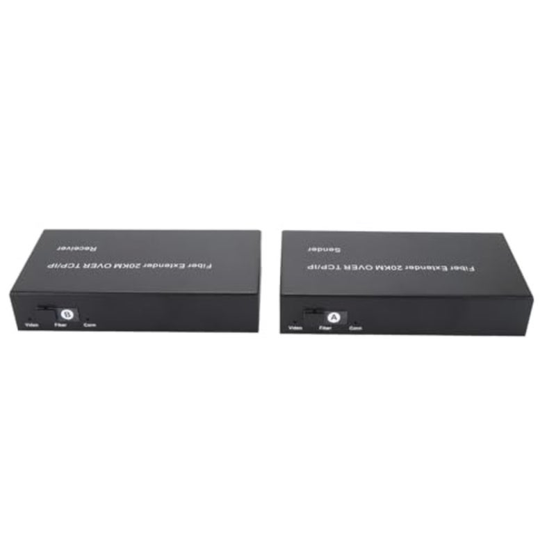 4K HDMI KVM USB Extender, 1080P 60Hz KVM Fiber Extender HDMI to Fiber Converter Over Fiber Optic Single Mode Up 20Km Support USB Mouse Keyboard UK Plug - Image 5