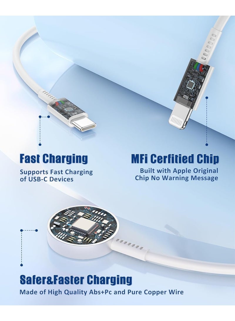 general for Apple Watch Charger Fast Charging,3 in 1 Multi Chargers Cable with 20W USB C Charger - Image 5