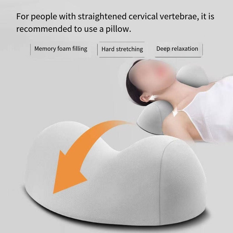 1 Gray Cervical Pillow for Neck Pain Relief Posture Correction Sleep Aid Hand Washable Adults - Image 4