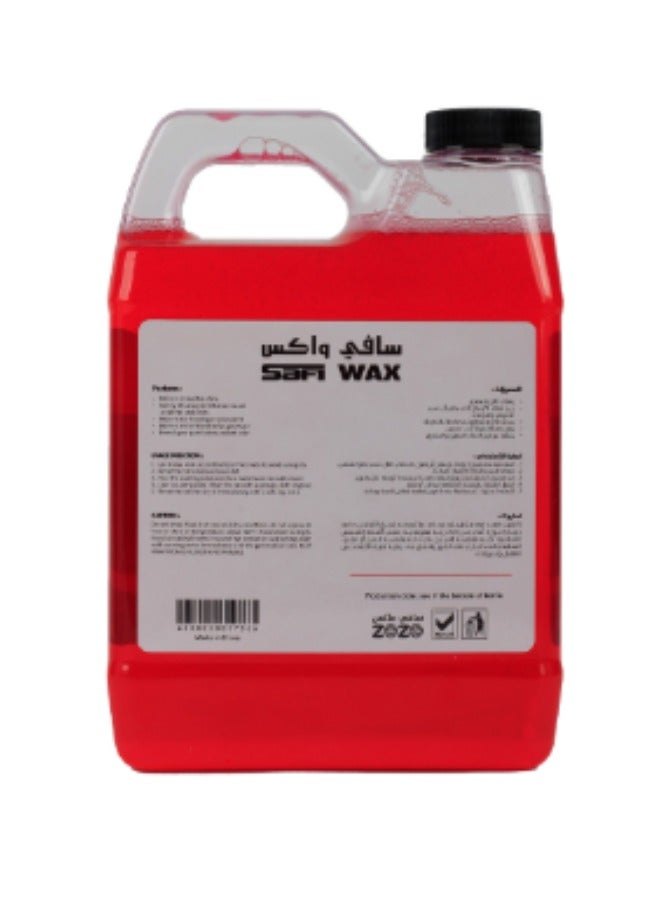 سافي واكس شامبو سيارات Safi Wax Ultra Shine مع واكس – تنظيف عميق ولمعان فوري وحماية للطلاء – 1 لتر (أحمر) - Image 3