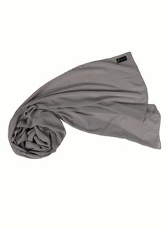 Perfectory PERFECTORY Women Lightweight Solid Chiffon Hijab Shawl Soft Premium Abaya Shawl Wrap Scarves, Long Bridal Hijab Scarf- Fossil Grey  - Image 3